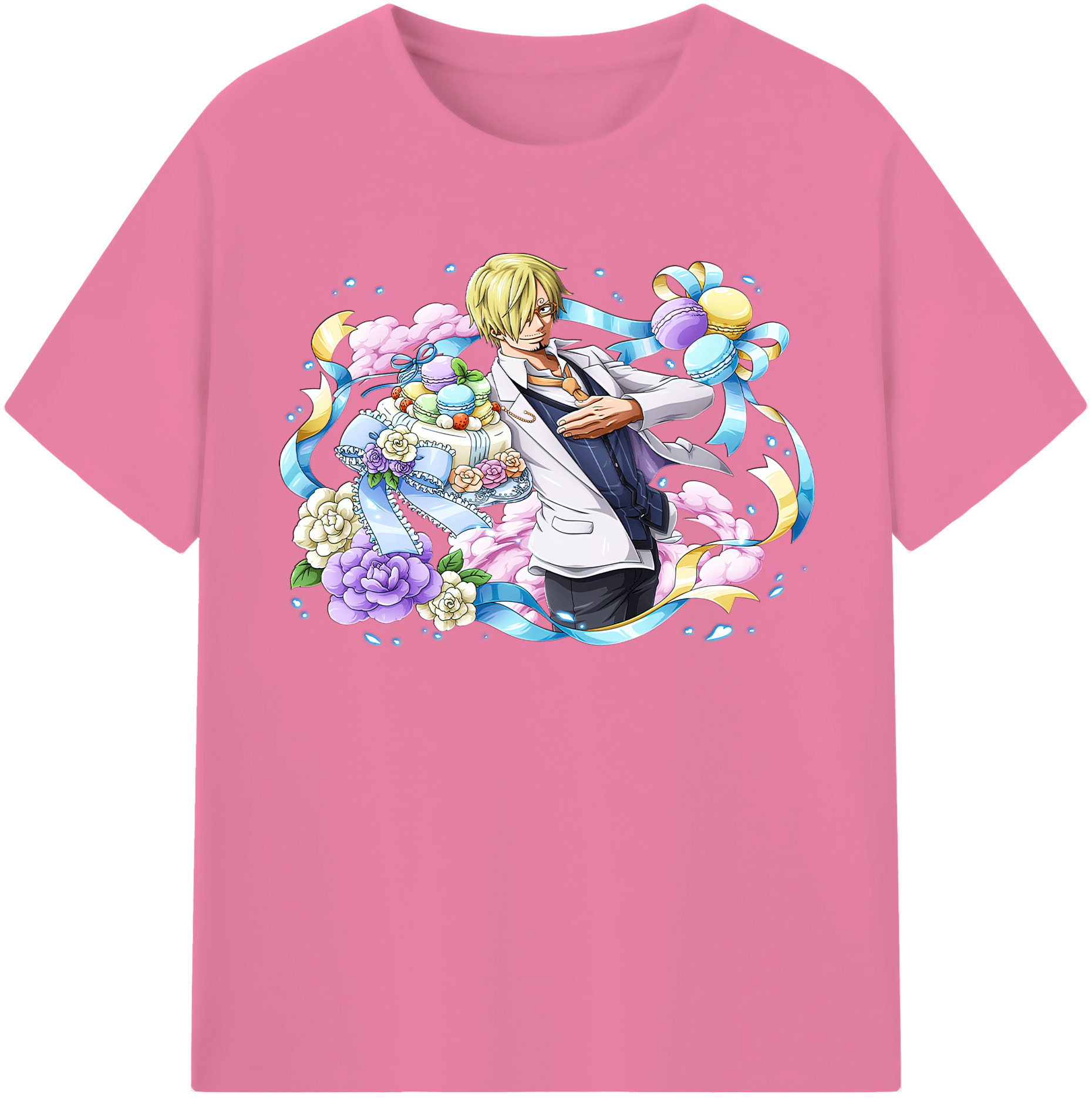 ワンピース サンジ ONE PIECE Sanji 綿100％半袖Tシャツ（フロントプリント）